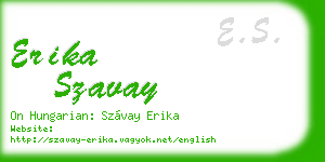erika szavay business card